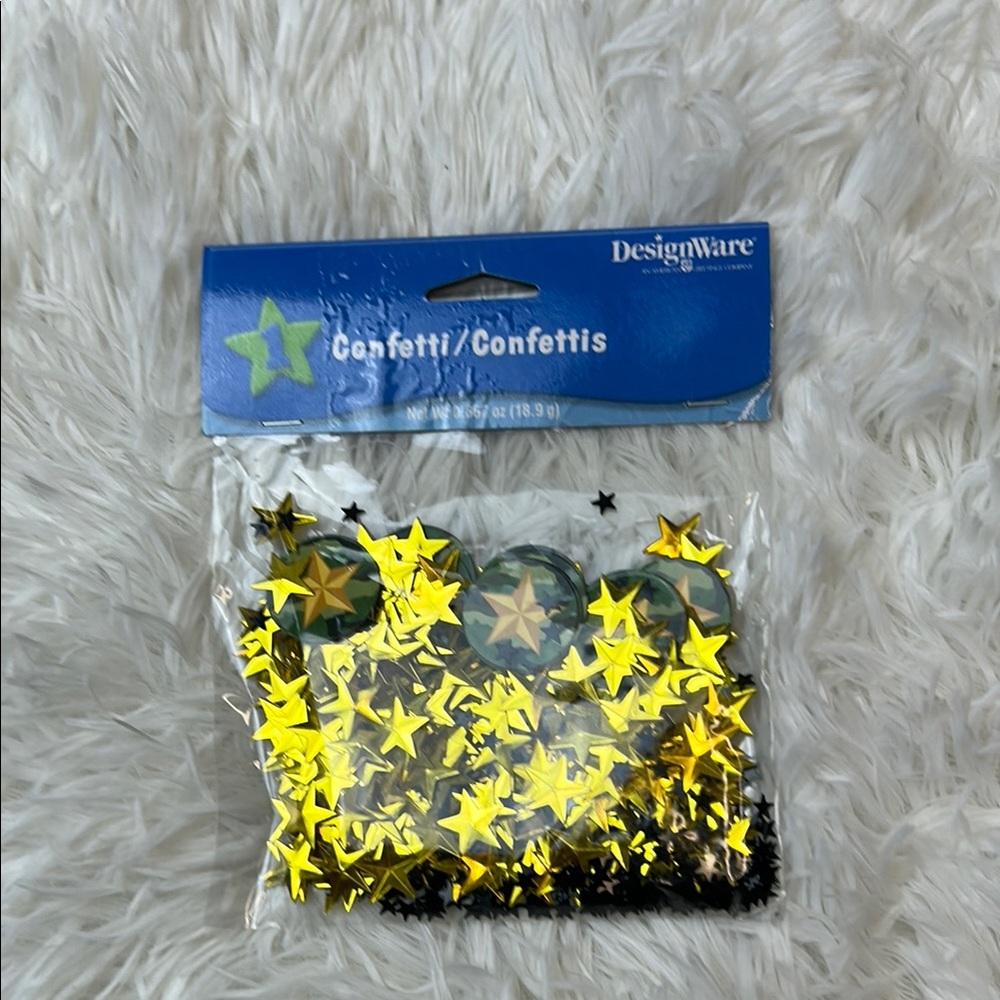 DesignWare Gold and Black and Camo Military Army Party Star Table Confetti